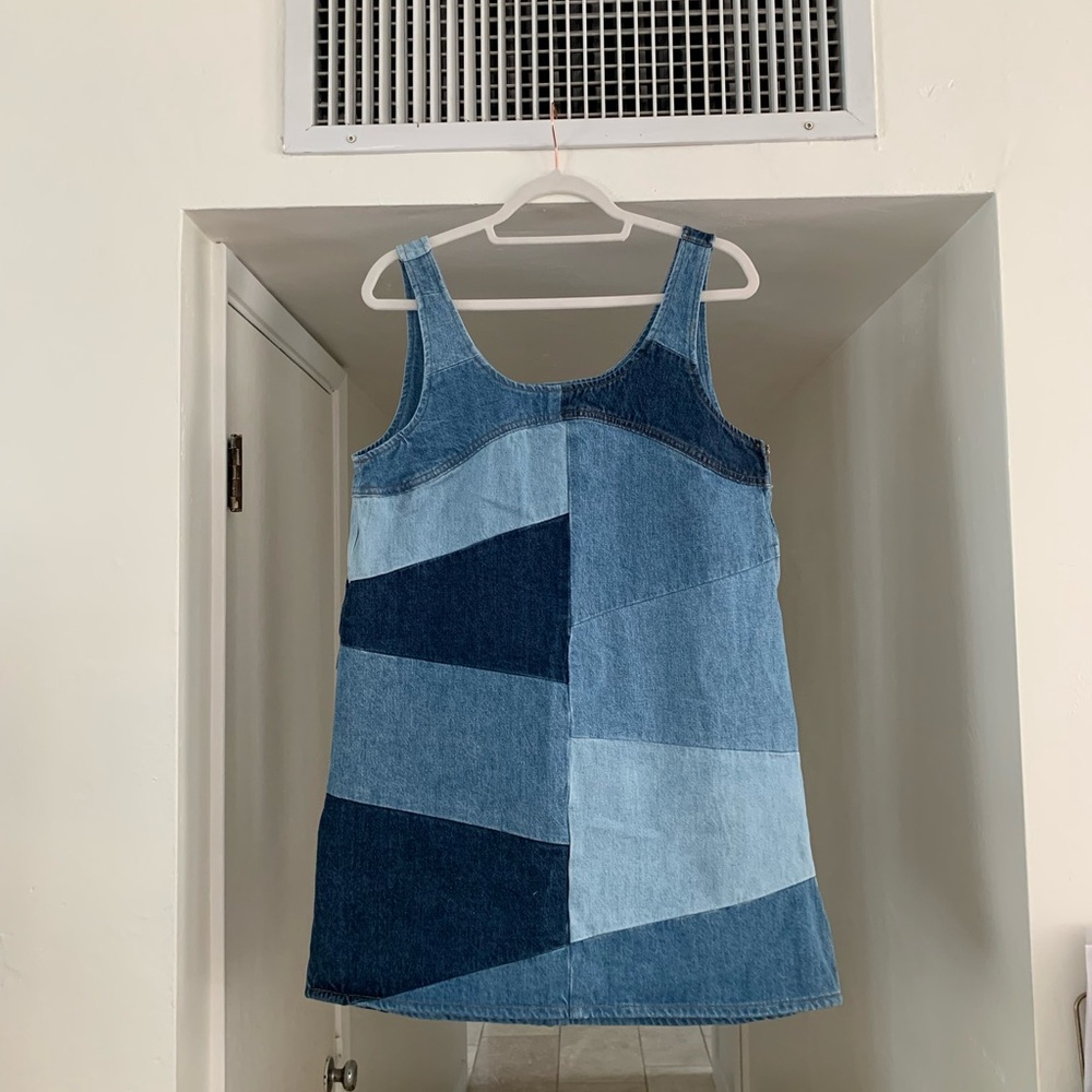 Frame Denim Patchwork Mini Dress - Blue Shades